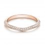 18k Rose Gold 18k Rose Gold Bright Cut Diamond Wedding Band - Flat View -  100408 - Thumbnail