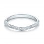 18k White Gold 18k White Gold Bright Cut Diamond Wedding Band - Flat View -  100408 - Thumbnail