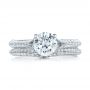  Platinum Platinum Bright Cut Diamond Wedding Band - Top View -  100408 - Thumbnail