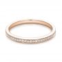 18k Rose Gold 18k Rose Gold Bright Cut Diamond Wedding Band - Flat View -  100414 - Thumbnail