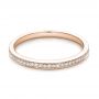 14k Rose Gold 14k Rose Gold Bright Cut Diamond Wedding Band - Flat View -  100414 - Thumbnail