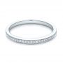 18k White Gold 18k White Gold Bright Cut Diamond Wedding Band - Flat View -  100414 - Thumbnail