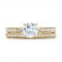 14k Yellow Gold 14k Yellow Gold Bright Cut Diamond Wedding Band - Top View -  100414 - Thumbnail