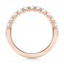 18k Rose Gold 18k Rose Gold Brilliant Faceted Split-prong Diamond Wedding Band - Front View -  103665 - Thumbnail