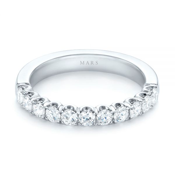  Platinum Platinum Brilliant Faceted Split-prong Diamond Wedding Band - Flat View -  103665