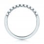 18k White Gold Brilliant Facet Split-prong Diamond Wedding Band - Front View -  103663 - Thumbnail