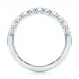 18k White Gold Brilliant Faceted Split-prong Diamond Wedding Band - Front View -  103665 - Thumbnail