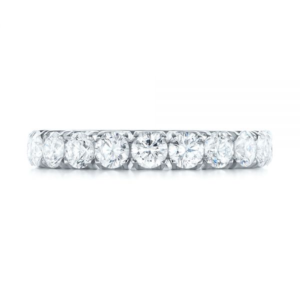  Platinum Platinum Brilliant Facet Split-prong Diamond Wedding Band - Top View -  103664