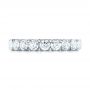 18k White Gold Brilliant Facet Split-prong Diamond Wedding Band - Top View -  103664 - Thumbnail