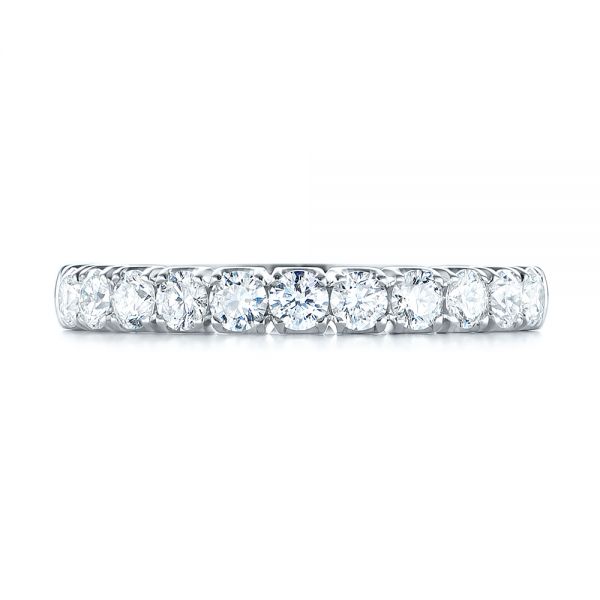  Platinum Platinum Brilliant Faceted Split-prong Diamond Wedding Band - Top View -  103665