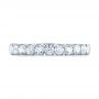 18k White Gold Brilliant Faceted Split-prong Diamond Wedding Band - Top View -  103665 - Thumbnail