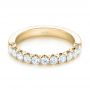 14k Yellow Gold 14k Yellow Gold Brilliant Faceted Split-prong Diamond Wedding Band - Flat View -  103665 - Thumbnail