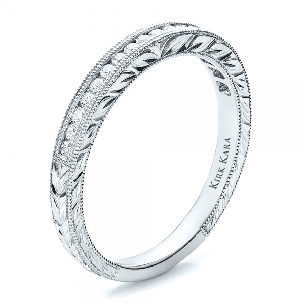 Channel Set Diamond Band with Matching Engagement Ring - Kirk Kara