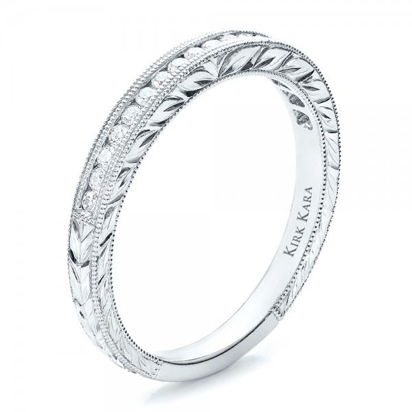Channel Set Diamond Band with Matching Engagement Ring - Kirk Kara - Image