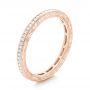 18k Rose Gold 18k Rose Gold Channel Set Diamond Stackable Eternity Band - Three-Quarter View -  101893 - Thumbnail