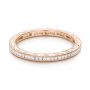 18k Rose Gold 18k Rose Gold Channel Set Diamond Stackable Eternity Band - Flat View -  101893 - Thumbnail