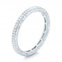 14k White Gold 14k White Gold Channel Set Diamond Stackable Eternity Band - Three-Quarter View -  101893 - Thumbnail