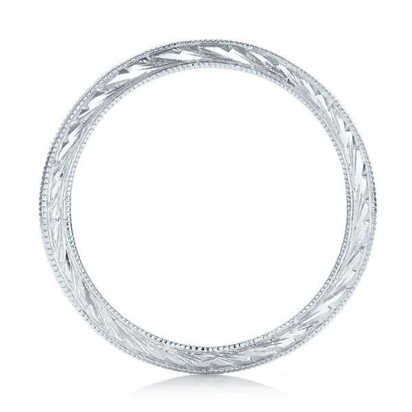 14k White Gold 14k White Gold Channel Set Diamond Stackable Eternity Band - Front View -  101893