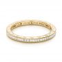 14k Yellow Gold 14k Yellow Gold Channel Set Diamond Stackable Eternity Band - Flat View -  101893 - Thumbnail