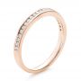 18k Rose Gold 18k Rose Gold Channel Set Diamond Wedding Band - Three-Quarter View -  100413 - Thumbnail