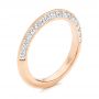 18k Rose Gold 18k Rose Gold Channel Set Diamond Wedding Band - Three-Quarter View -  106673 - Thumbnail