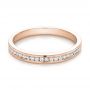 18k Rose Gold 18k Rose Gold Channel Set Diamond Wedding Band - Flat View -  100413 - Thumbnail