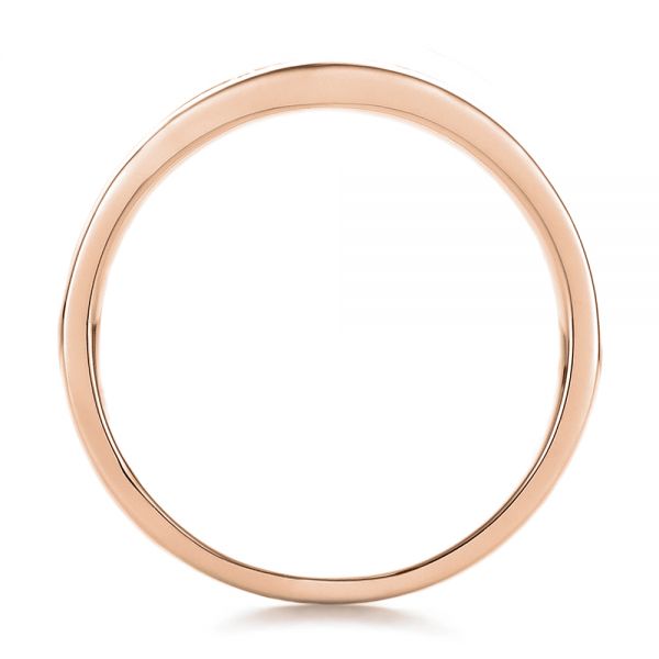 14k Rose Gold 14k Rose Gold Channel Set Diamond Wedding Band - Front View -  100413