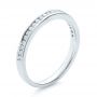 18k White Gold 18k White Gold Channel Set Diamond Wedding Band - Three-Quarter View -  100413 - Thumbnail