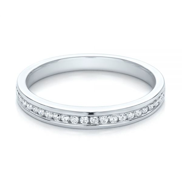  Platinum Platinum Channel Set Diamond Wedding Band - Flat View -  100413