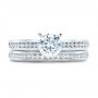  Platinum Platinum Channel Set Diamond Wedding Band - Top View -  100413 - Thumbnail