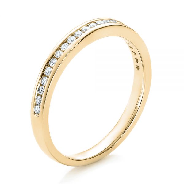 14K Yellow Gold Channel Set Diamond Wedding Band