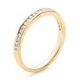 14k Yellow Gold 14k Yellow Gold Channel Set Diamond Wedding Band - Three-Quarter View -  100413 - Thumbnail