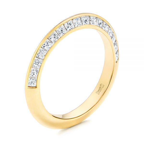 14k Yellow Gold 14k Yellow Gold Channel Set Diamond Wedding Band - Three-Quarter View -  106673