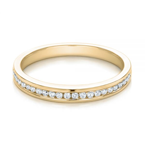 14K Yellow Gold Channel Set Diamond Wedding Band