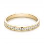 18k Yellow Gold 18k Yellow Gold Channel Set Diamond Wedding Band - Flat View -  100413 - Thumbnail