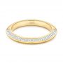 18k Yellow Gold Channel Set Diamond Wedding Band - Flat View -  106673 - Thumbnail