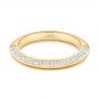 18k Yellow Gold Channel Set Diamond Wedding Band - Flat View -  106673 - Thumbnail