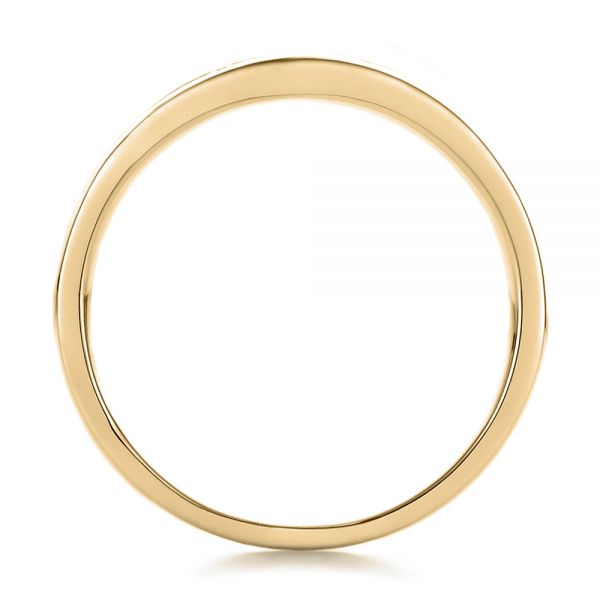 14k Yellow Gold 14k Yellow Gold Channel Set Diamond Wedding Band - Front View - 100413