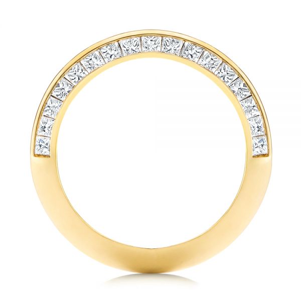 18k Yellow Gold Channel Set Diamond Wedding Band - Front View - 106673