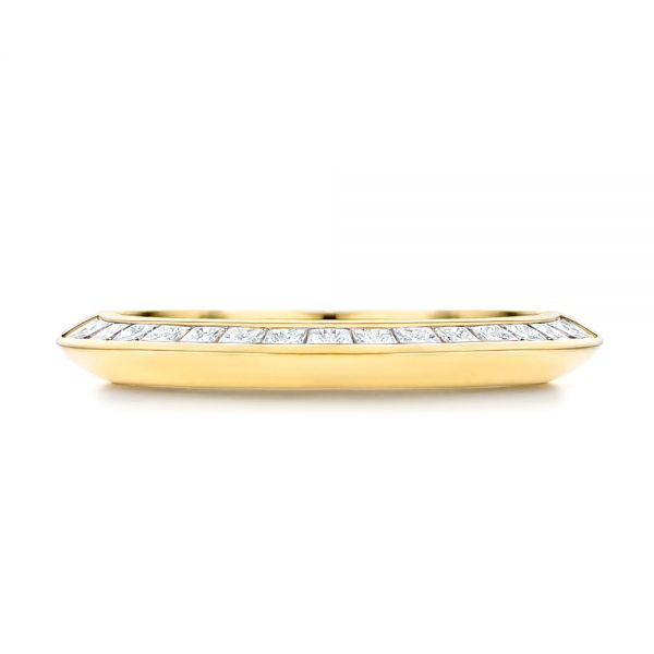 18k Yellow Gold Channel Set Diamond Wedding Band - Top View -  106673