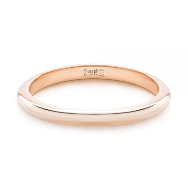 18k Rose Gold 18k Rose Gold Classic Wedding Ring - Flat View -  107290