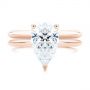 18k Rose Gold 18k Rose Gold Classic Wedding Ring - Top View -  107290 - Thumbnail