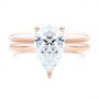18k Rose Gold 18k Rose Gold Classic Wedding Ring - Top View -  107290 - Thumbnail
