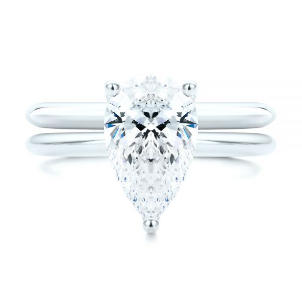Platinum Platinum Classic Wedding Ring - Top View - 107290
