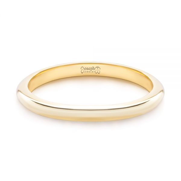 18k Yellow Gold Classic Wedding Ring - Flat View -  107290