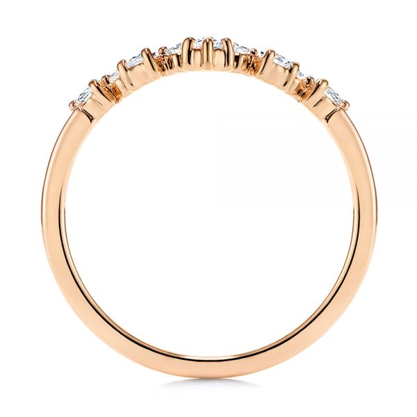 14k Rose Gold 14k Rose Gold Constellation Diamond Wedding Ring - Front View -  106187 - Thumbnail