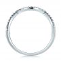 18k White Gold 18k White Gold Contemporary Curved Shared Prong Diamond Wedding Band - Front View -  100412 - Thumbnail