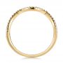 18k Yellow Gold 18k Yellow Gold Contemporary Curved Shared Prong Diamond Wedding Band - Front View -  100412 - Thumbnail