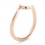 14k Rose Gold Contemporary Curved Wedding Band