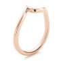 18k Rose Gold 18k Rose Gold Contemporary Curved Wedding Band - Three-Quarter View -  100409 - Thumbnail